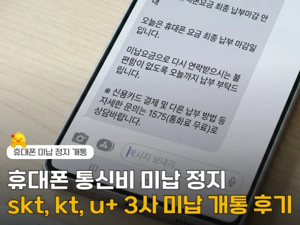 미납 개통 후기